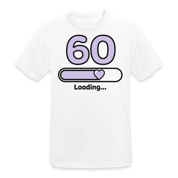 60th anniversary - Men's Breathable T-Shirt - white - Front - AI Model Male 185 dark (185cm)