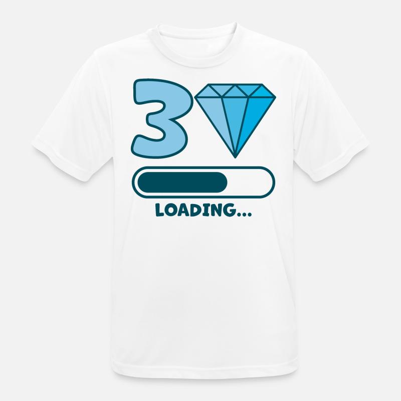 30th Birthday Loading Loading Beam - Men's Breathable T-Shirt - white