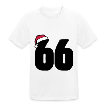 66 Numéro Noël - T-shirt respirant Homme - blanc - Devant - AI Model Male 185 dark (185cm)