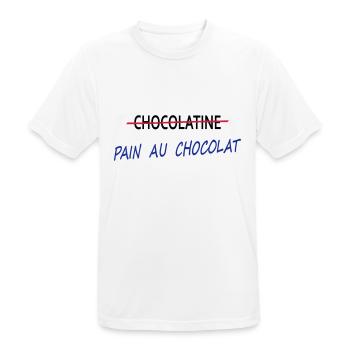 Pain au chocolat - T-shirt respirant Homme - blanc - Devant - AI Model Male 185 dark (185cm)