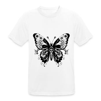 Schmetterling Mandala Boho - Männer T-Shirt atmungsaktiv - Weiß - Vorne - AI Model Male 185 dark (185cm)