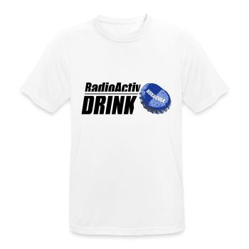 RadioActiv Drink - T-shirt respirant Homme - blanc - Devant - AI Model Male 185 dark (185cm)