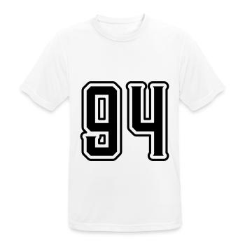 Symbole numérique 94 - T-shirt respirant Homme - blanc - Devant - AI Model Male 185 dark (185cm)