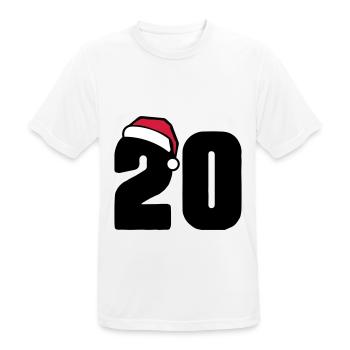 20 Numéro Noël - T-shirt respirant Homme - blanc - Devant - AI Model Male 185 dark (185cm)