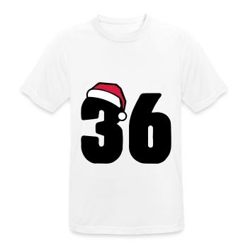 36 Number Christmas - Men's Breathable T-Shirt - white - Front - AI Model Male 185 dark (185cm)