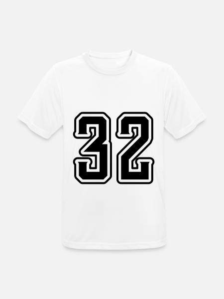 Symbole numérique 32 - T-shirt respirant Homme - blanc