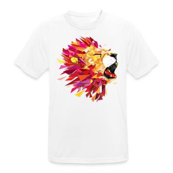 roaring Lion - Men's Breathable T-Shirt - white - Front - AI Model Male 185 dark (185cm)