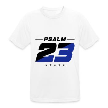 psalm 23 bible verse - Men's Breathable T-Shirt - white - Front - AI Model Male 185 dark (185cm)