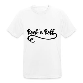 Rock 'n' Roll Hard Rock Music Rocker - T-shirt respirant Homme - blanc - Devant - AI Model Male 185 dark (185cm)