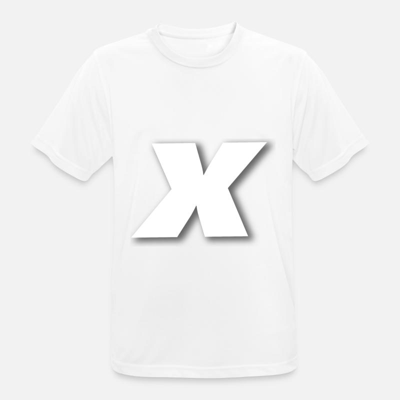X oder mal - Männer T-Shirt atmungsaktiv - Weiß