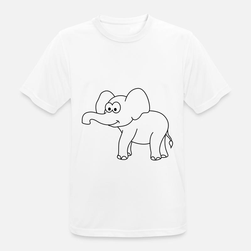 Elephant Comic - Men's Breathable T-Shirt - white