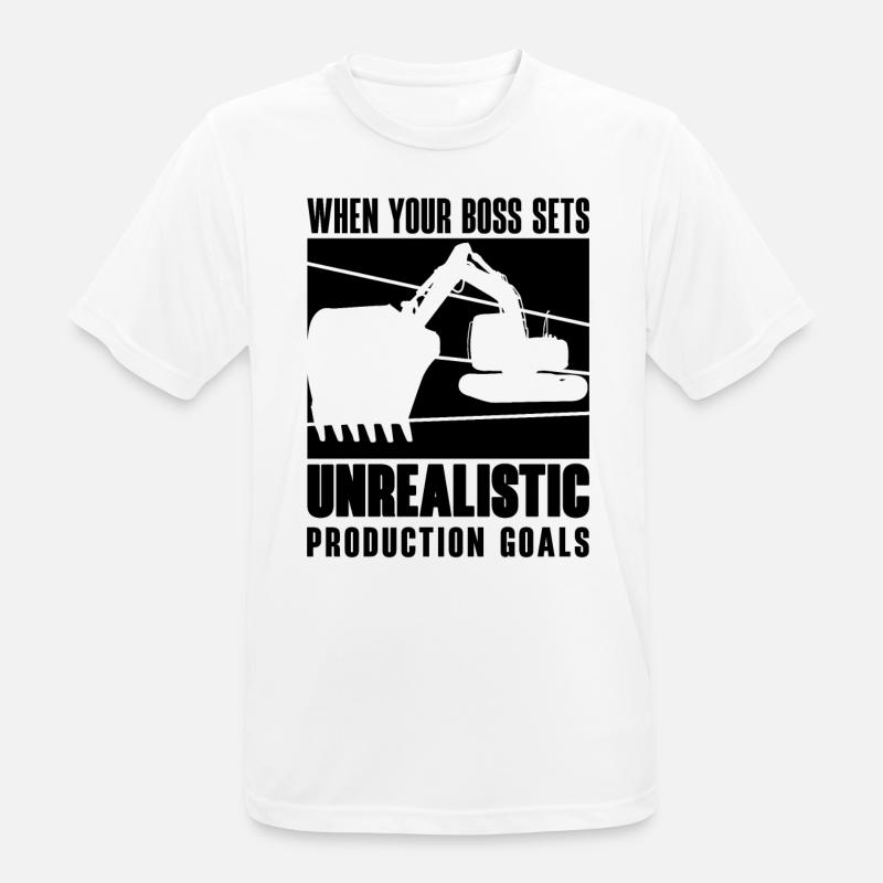 Baggerfahrer Bagger Baggern Arbeiter Geschenkidee - Männer T-Shirt atmungsaktiv - Weiß