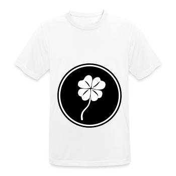 Lucky clover - Men's Breathable T-Shirt - white - Front - AI Model Male 185 dark (185cm)
