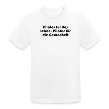 Pilates - Pilates für das Leben, Pilates für die - Männer T-Shirt atmungsaktiv - Weiß - Vorne - AI Model Male 185 dark (185cm)