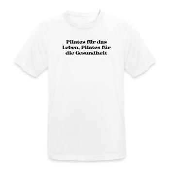 Pilates - Pilates für das Leben, Pilates für die - Männer T-Shirt atmungsaktiv - Weiß - Vorne - AI Model Male 185 dark (185cm)