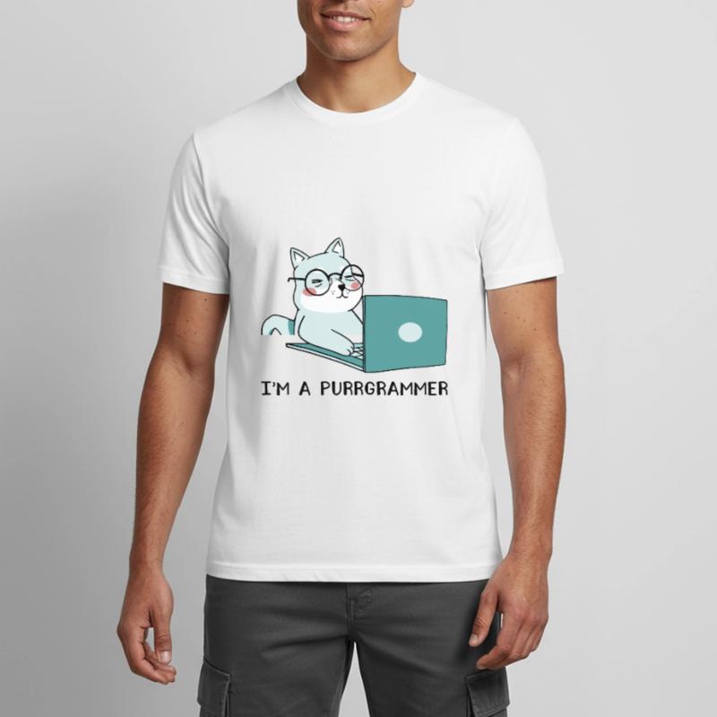 I'm A Purrgrammer Coder Software Developer Compute Männer T-Shirt atmungsaktiv