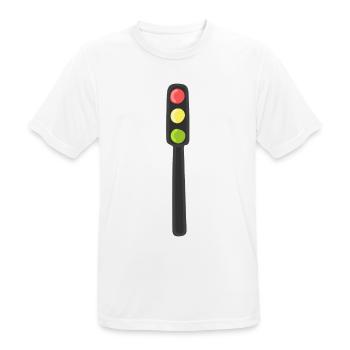 Feux de signalisation - T-shirt respirant Homme - blanc - Devant - AI Model Male 185 dark (185cm)