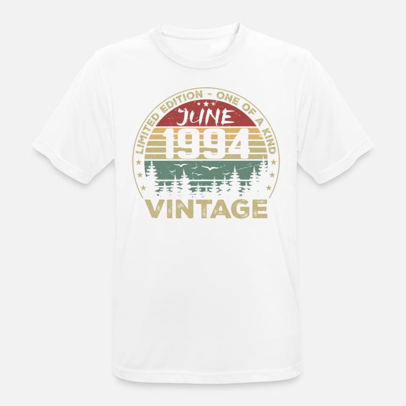 Geschenk Juni 1994 Geburtstag Juni 1994 Juni 1994 - Männer T-Shirt atmungsaktiv - Weiß