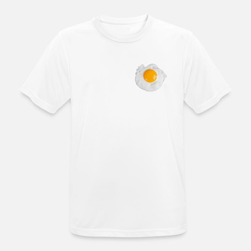 Egg Fried Egg Scrambled Eggs Breakfast Egg for Toast - Men's Breathable T-Shirt - white