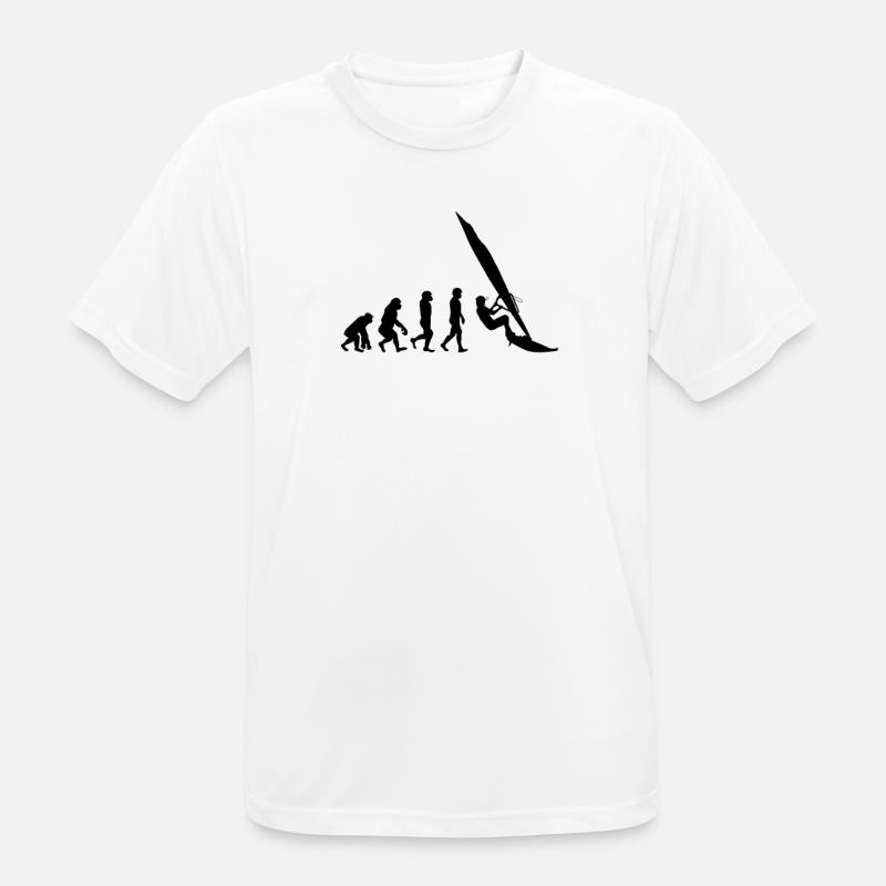 Windsurfing Evolution Wind Surfer - Männer T-Shirt atmungsaktiv - Weiß