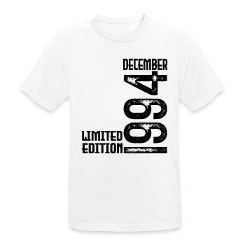 Cadeau Anniversaire Décembre 1994. Decembre 1994. - T-shirt respirant Homme - blanc - Devant - AI Model Male 185 dark (185cm)
