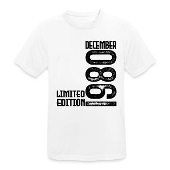 Cadeau Anniversaire Décembre 1980. Decembre 1980. - T-shirt respirant Homme - blanc - Devant - AI Model Male 185 dark (185cm)