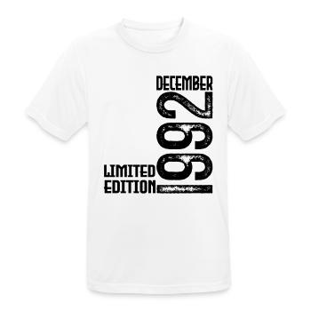Birthday Gift December 1992. December 1992. - Men's Breathable T-Shirt - white - Front - AI Model Male 185 dark (185cm)