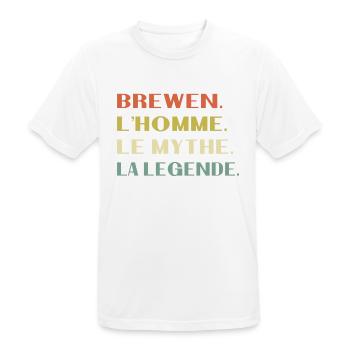 Brewen Der Mann Der Mythos Legende Geschenk Humor - Männer T-Shirt atmungsaktiv - Weiß - Vorne - AI Model Male 185 dark (185cm)