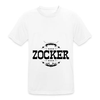 Zocker Gamer - Männer T-Shirt atmungsaktiv - Weiß - Vorne - AI Model Male 185 dark (185cm)