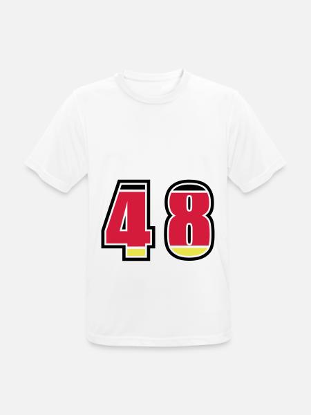 48 Number Germany Jersey - Men's Breathable T-Shirt - white