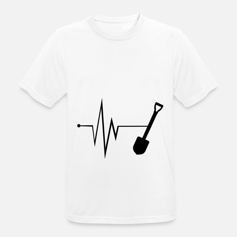 Shovel Pulse Silhouette - Men's Breathable T-Shirt - white