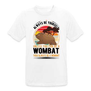Soyez toujours vous-même à moins que vous ne puissiez être un Wombat - T-shirt respirant Homme - blanc - Devant - AI Model Male 185 dark (185cm)