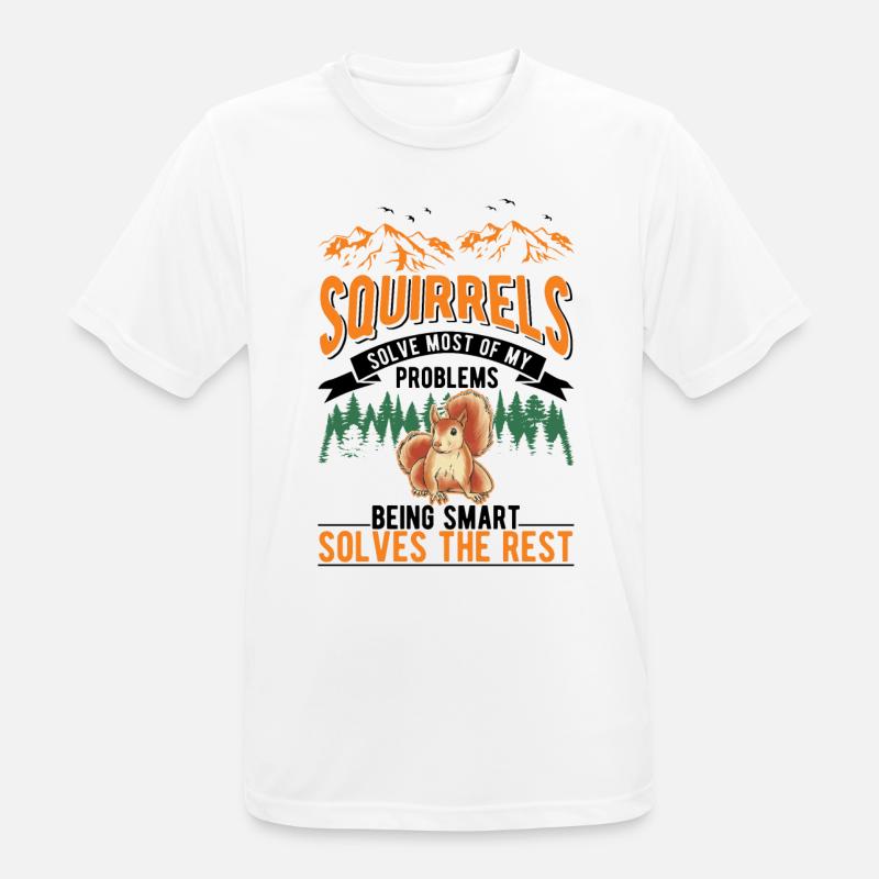 Squirrel Gift Grey Squirrel - Men's Breathable T-Shirt - white