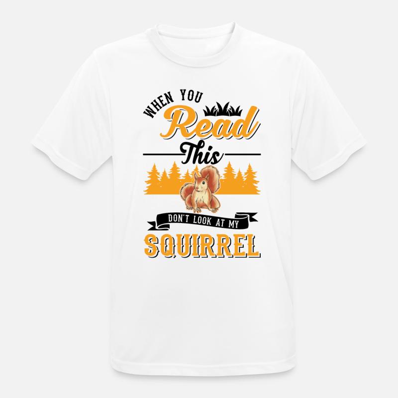 Eichhörnchen Geschenk Grauhörnchen Squirrel - Männer T-Shirt atmungsaktiv - Weiß