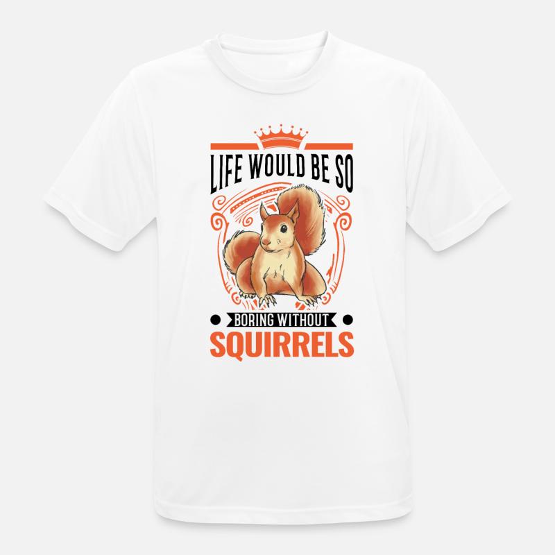 Eichhörnchen Geschenk Squirrel Grauhörnchen - Männer T-Shirt atmungsaktiv - Weiß
