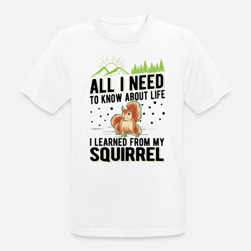 Squirrel Gift Grey Squirrel - Men's Breathable T-Shirt - white