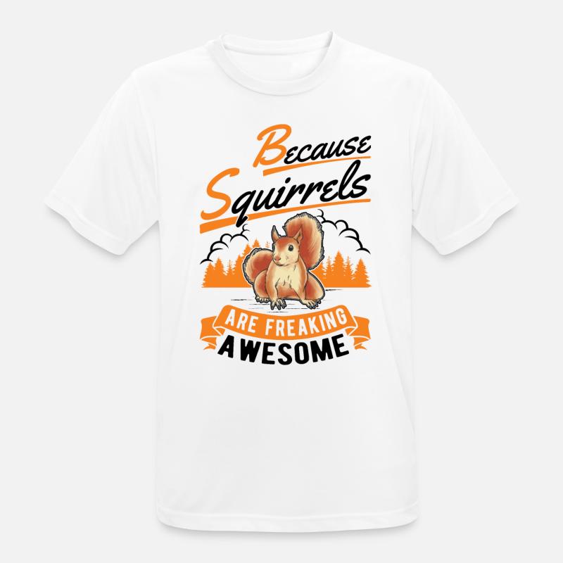 Eichhörnchen Geschenk Squirrel Grauhörnchen - Männer T-Shirt atmungsaktiv - Weiß