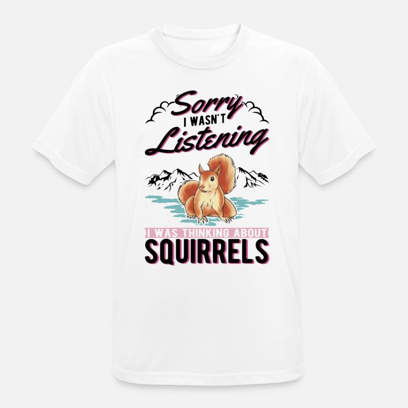 Eichhörnchen Geschenk Grauhörnchen Squirrel - Männer T-Shirt atmungsaktiv - Weiß
