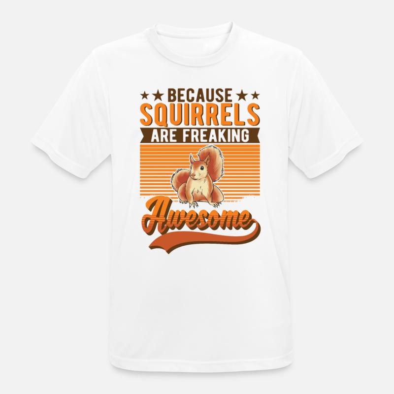Eichhörnchen Geschenk Squirrel Grauhörnchen - Männer T-Shirt atmungsaktiv - Weiß
