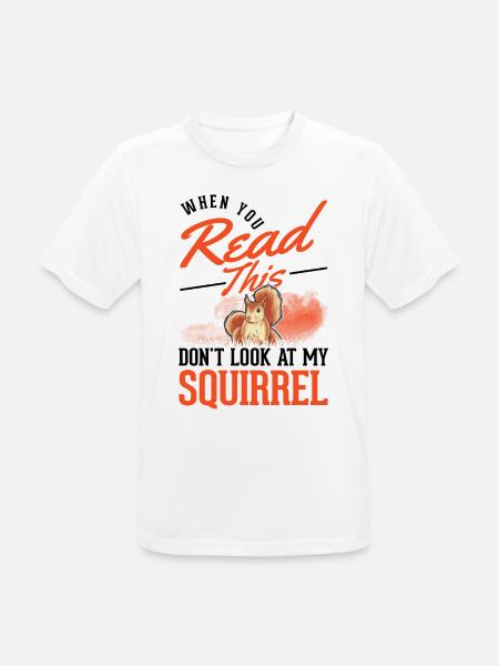 Squirrel Gift Grey Squirrel - Men's Breathable T-Shirt - white