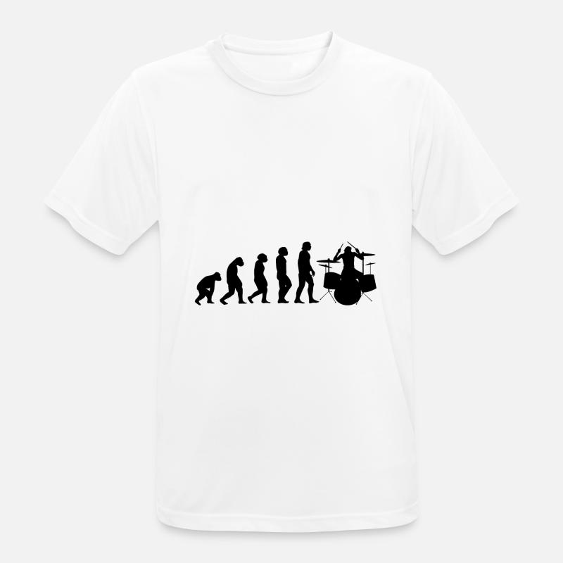 Drums drummer Evolution II - Men's Breathable T-Shirt - white