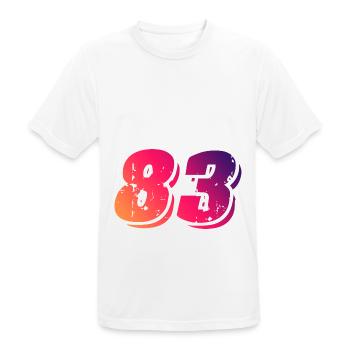 83 Symbole numérique - T-shirt respirant Homme - blanc - Devant - AI Model Male 185 dark (185cm)