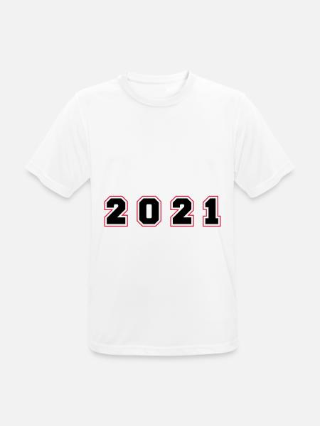 2021 Year Number - Men's Breathable T-Shirt - white