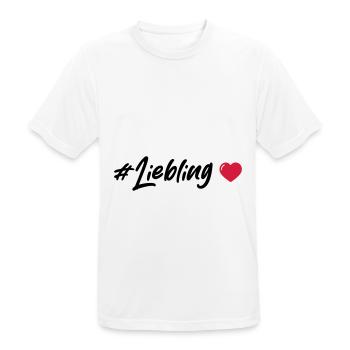 Cœur chéri - T-shirt respirant Homme - blanc - Devant - AI Model Male 185 dark (185cm)