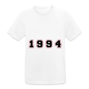 1994 Year Number - Men's Breathable T-Shirt - white - Front - AI Model Male 185 dark (185cm)