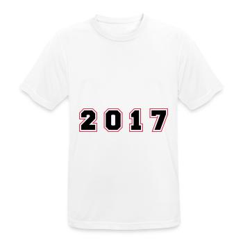 Numéro de l’année 2017 - T-shirt respirant Homme - blanc - Devant - AI Model Male 185 dark (185cm)