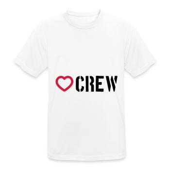 Crew Heart - Men's Breathable T-Shirt - white - Front - AI Model Male 185 dark (185cm)