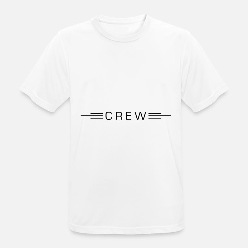crew rayé - T-shirt respirant Homme - blanc