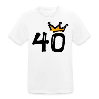 40. Geburtstag Krone - Männer T-Shirt atmungsaktiv - Weiß - Vorne - AI Model Male 185 dark (185cm)