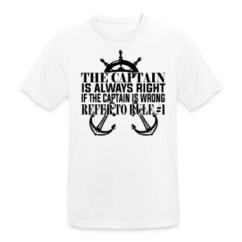 Sailing Ships Boat Captain - Men's Breathable T-Shirt - white - Front - AI Model Male 185 dark (185cm)